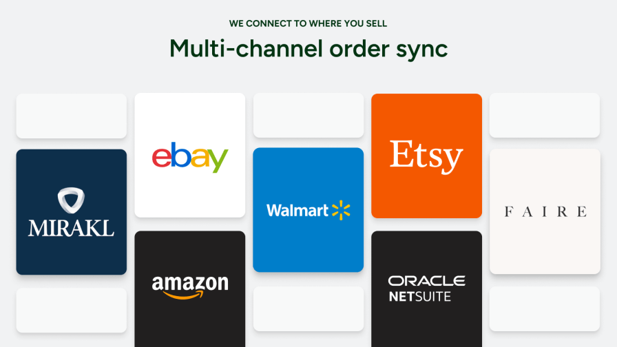 Sync orders from multiple selling channels and marketplaces.
